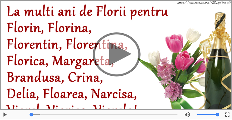 Felicitari muzicale de Florii - Felicitare muzicala de Florii