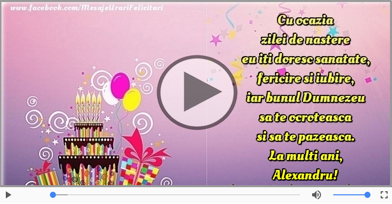 Felicitari muzicale de la multi ani - La multi ani, Alexandru!