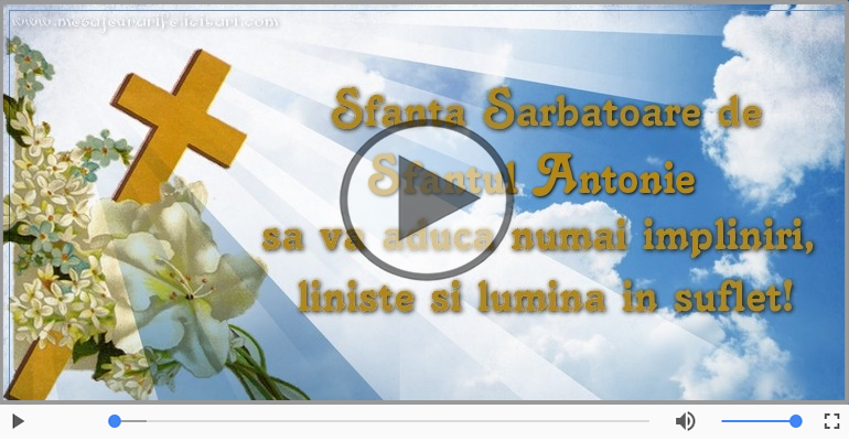 Felicitari muzicale de Sfantul Antonie cel Mare - Felicitare muzica de Sfantul Antonie cel Mare!
