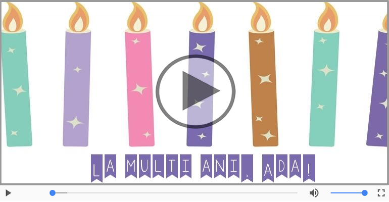 Felicitari muzicale de zi de nastere - Felicitare muzicala - Happy Birthday Ada!