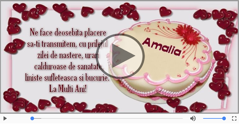 Felicitari muzicale de zi de nastere - La multi ani, Amalia!