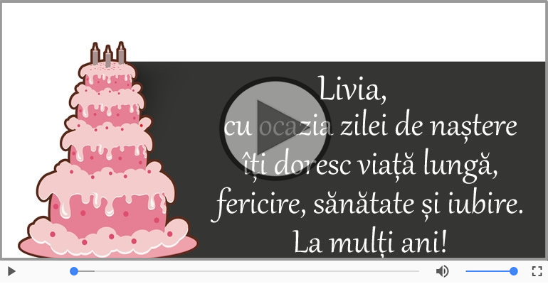 It's your birthday, Livia! La multi ani!