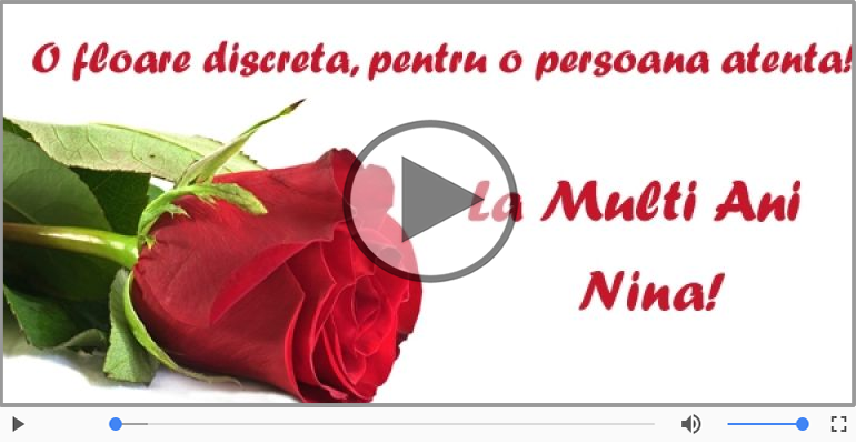 Felicitari muzicale de zi de nastere - It's your birthday, Nina! La multi ani!
