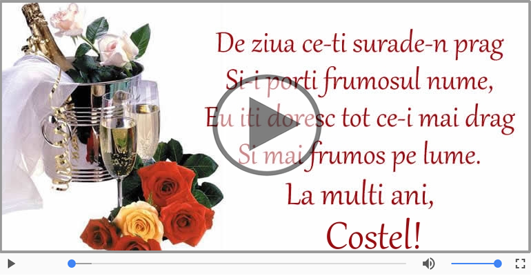 Felicitari muzicale de Ziua Numelui - La multi ani, de ziua numelui Costel!