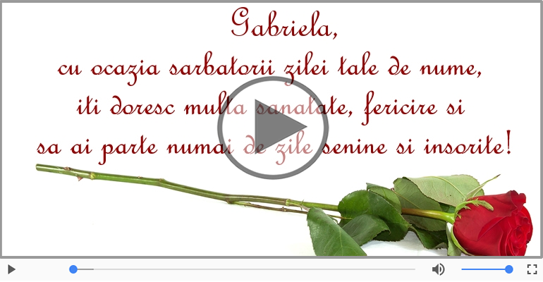 Felicitari muzicale de Ziua Numelui - La multi ani, Gabriela!